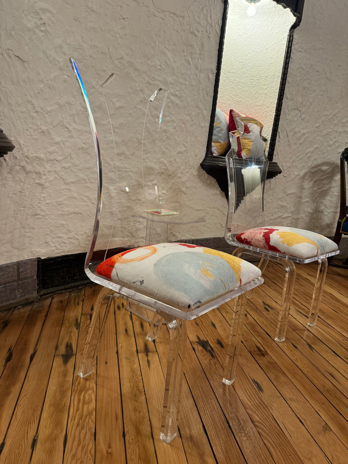 “Wild” 1960s Lucite Chairs